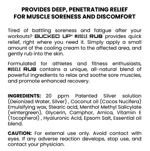 Bucked Up Pre-Workout Powder Moderate Stim N/A Servings Supplement Facts - Citrulline Malate 6000mg | Svpplements