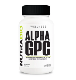 NutraBio Alpha GPC Nootropic Capsules 60 Servings - Alpha GPC 300mg | Svpplements