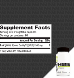 NutraBio | L-Arginine | 60 Servings