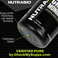 NutraBio Micronized Creatine Monohydrate Powder 100 Servings Supplement Facts - PharmaPure Creatine | Svpplements