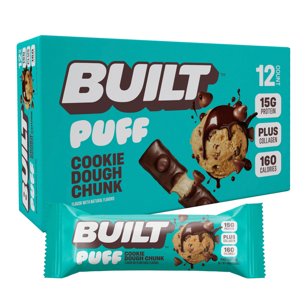 Built Puff Protein Bar Protein Bars 12 Servings - Protein Blend (Whey Isolate + Collagen) 17g total protein | Svpplements