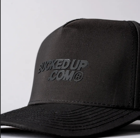Bucked Up A-Frame Hat Black Red Accessory 1 Count Supplement Facts - Waterproof design for light rain | Svpplements