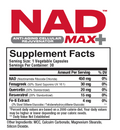Metabolic Nutrition NAD Max Daily NAD Support Capsules 30 Servings Supplement Facts - Nicotinamide Riboside | Svpplements