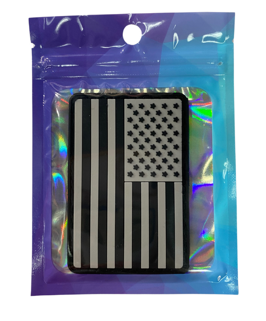 Unbranded Grey and Black American Flag Patch Accessory 1 Count - Grey and black flag design | Svpplements