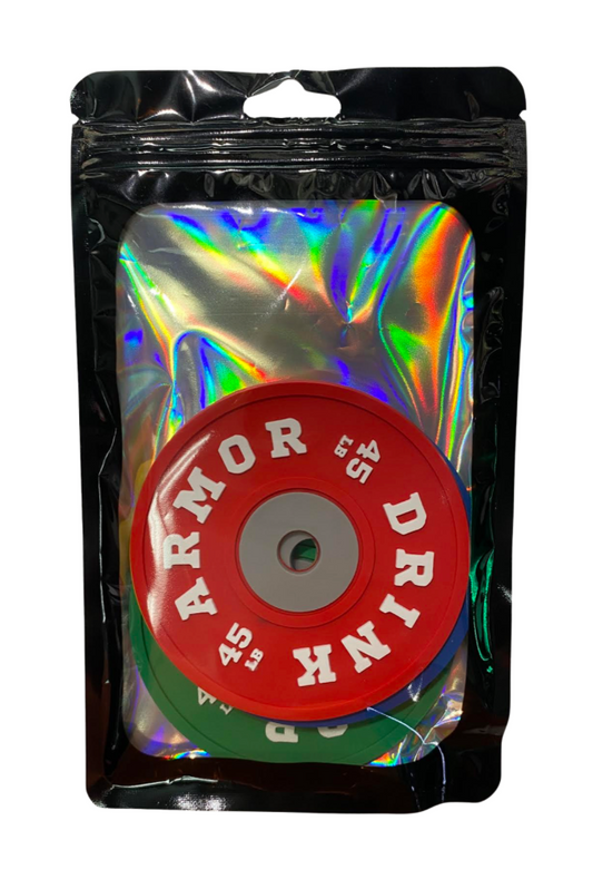 Nutrastop Multicolor Rubber Weight Plates Accessory 4 Count - 4 multicolor plate-themed pieces | Svpplements