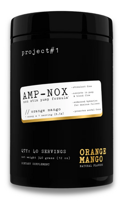 Project 1 Amp-Nox Non-Stim Pre-Workout Powder 40 Servings - L-Citrulline 2500mg | Svpplements