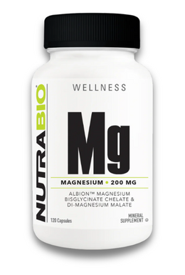 NutraBio Magnesium Complex Vitamin Mineral 60 Servings - Magnesium 200mg elemental magnesium | Svpplements