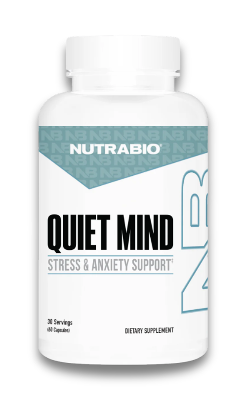 NutraBio Quiet Mind Nootropic Powder 30 Servings - KSM-66® Ashwagandha Root Extract 600mg | Svpplements