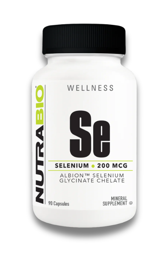 NutraBio Selenium Chelate Capsules 90 Servings - Selenium 200mcg | Svpplements