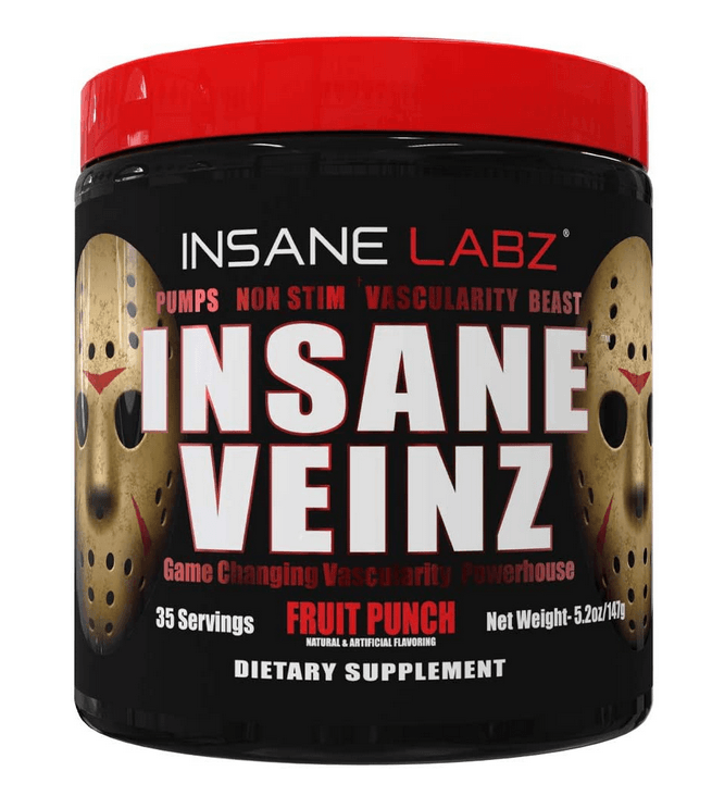Insane Labz Insane Veinz Pump Powder 35 Servings - Agmatine Sulfate 1250mg | Svpplements