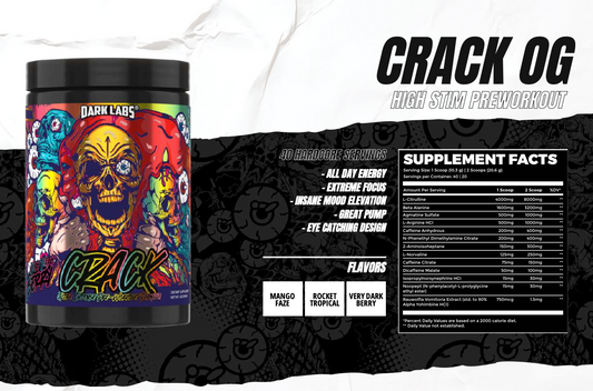 Dark Labs | Crack OG | Pre-Workout - Supplement Facts | Svpplements