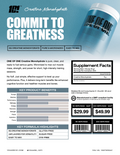 ONE of ONE ONE of ONE | Creatine Monohydrate | By Floyd Mayweathe - Back View | Svpplements