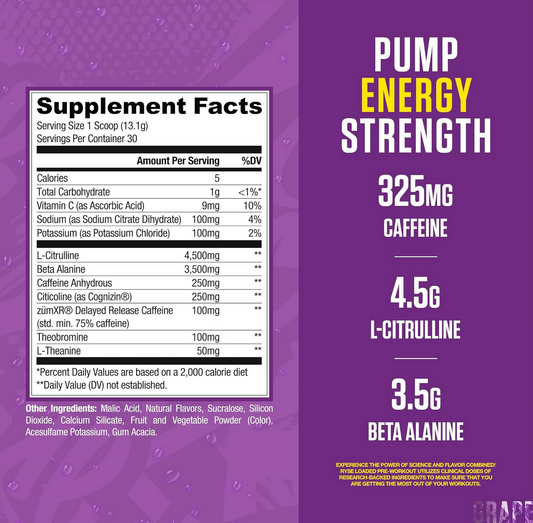 Loaded Pre Ring Pop Pre-Workout Powder 30 Servings - Training Lifestyle Shot | Svpplements