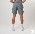 Bucked Up Bucked Up | Training Shorts | Grey/Red - Side View | Svpplements