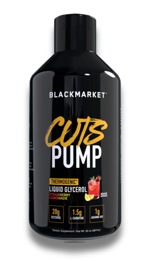 BlackMarket Labs Cuts Pump Pump Formula Powder 30 Servings Supplement Facts - Glycerol 20000mg | Svpplements