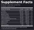 Dark Labs Pre-Workout Supplement - Supplement Facts | Svpplements