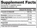 NutraBio Curcumin Advanced Joint Support Capsules 30 Servings Supplement Facts - Curcumin C3 Reduct 400mg | Svpplements