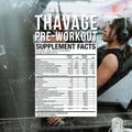 Raw Nutrition | CBum Thavage | 40 Servings - Supplement Facts | Svpplements