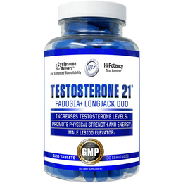 Hi-Tech Testosterone 21 Testosterone Booster Capsules 30 Servings - TK100® Tongkat Ali 100:1 Extract 400mg | Svpplements