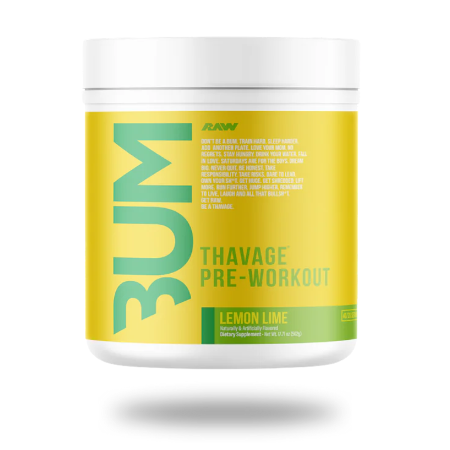 Raw Nutrition X CBUM | Bum Thavage | Pre-Workout | 40 Serving