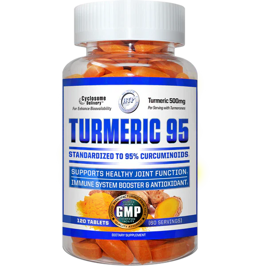 Hi-Tech Turmeric 95 Curcumin Supplement Capsules 60 Servings - Turmeric 95% Extract (Root) 500mg | Svpplements