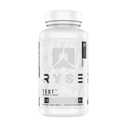 RYSE Test Hormone Support Capsules 30 Servings - Organic Ashwagandha Extract 675mg | Svpplements