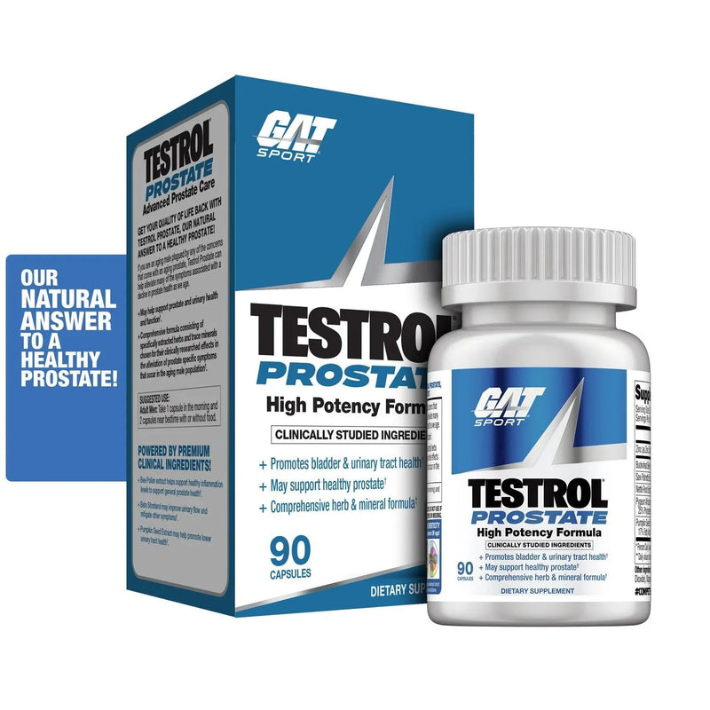GAT Sport Testrol Prostate Men's Prostate Support Capsules 30 Servings - Saw Palmetto 320mg | Svpplements