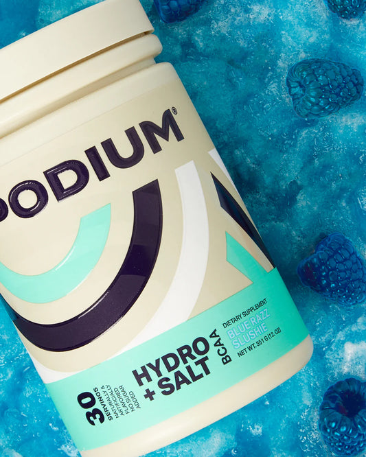 Podium Hydro Salt BCAA Amino Hydration Powder 30 Servings Supplement Facts - L-Leucine 3000mg | Svpplements