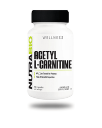 NutraBio Acetyl-L-Carnitine Nootropic Capsules 45 Servings - Acetyl-L-Carnitine 1000mg | Svpplements
