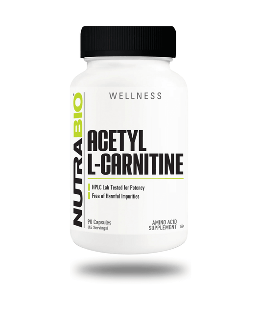NutraBio Acetyl-L-Carnitine Nootropic Capsules 45 Servings - Acetyl-L-Carnitine 1000mg | Svpplements