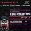 Alpha Lion Cravings Killer Fat Burner Capsules 50 Servings Supplement Facts - Chromax 1000mcg | Svpplements