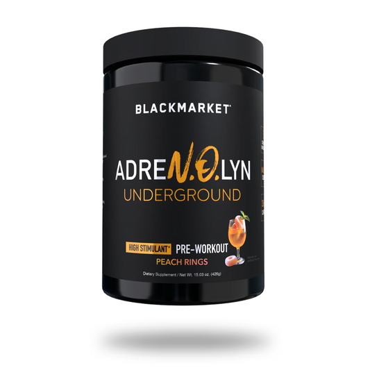 BlackMarket Adren-O-Lyn Underground Pre-Workout Powder 25 Servings Supplement Facts - Citrulline Malate 7,000mg | Svpplements