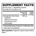 Apollon Ashwagandha KSM-66 Adaptogen Capsules 90 Servings Supplement Facts - Ashwagandha Root Extract 600mg | Svpplements