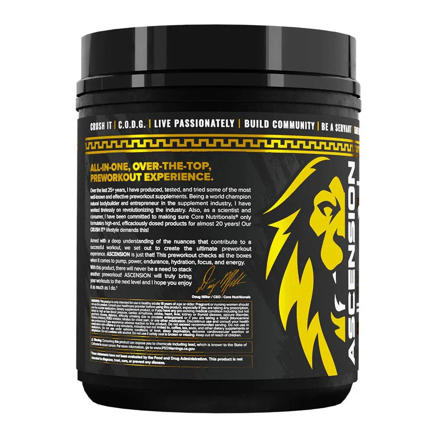 Core Nutritionals| Ascension Elite Pre-Workout (Doug Miller'S Pre)