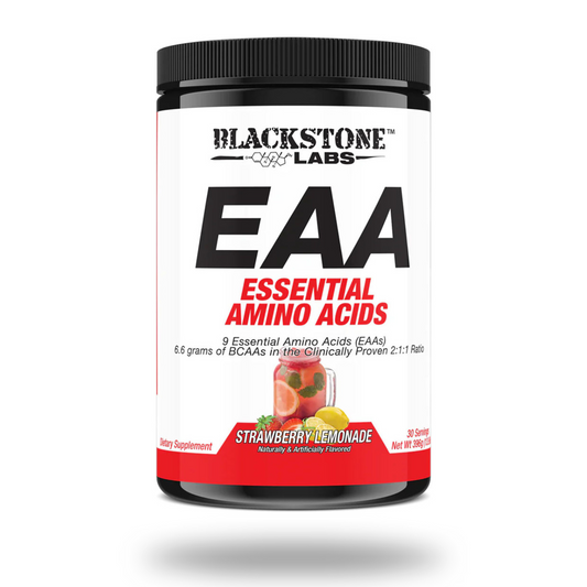 Blackstone Labs EAA Amino Acid Powder 30 Servings Supplement Facts - L-Leucine 3334mg | Svpplements