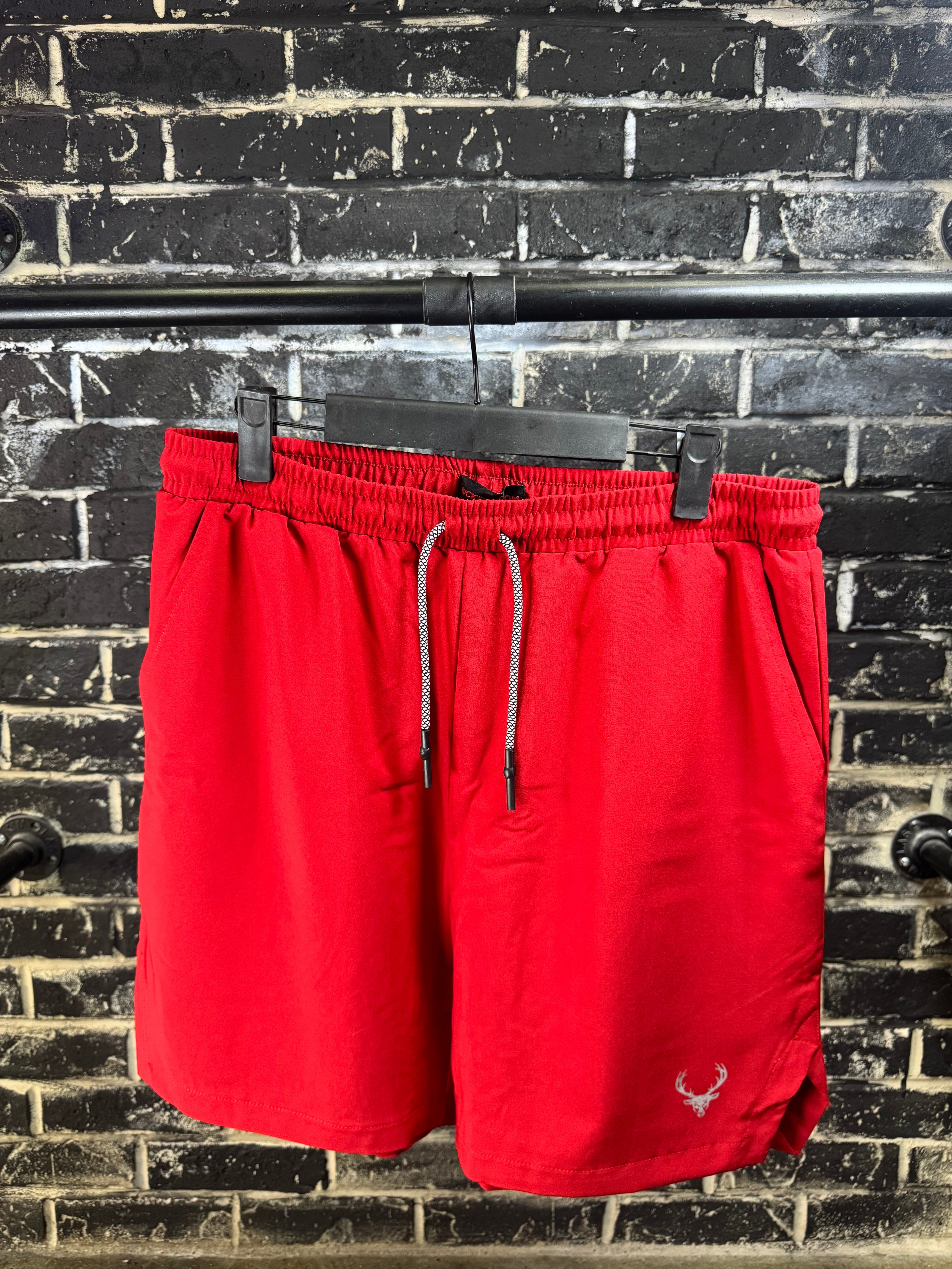 Bucked Up | Training Shorts | Red/Silver