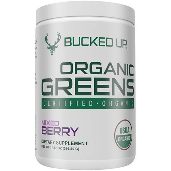 Bucked Up Organic Greens Powder Mixed Berry 30 Servings - Organic Kale 2250mg | Svpplements