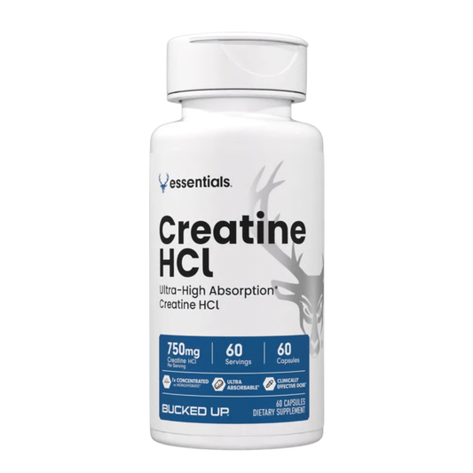 Bucked Up Creatine HCl Capsules 60 Servings - CON-CRĒT Creatine HCl 750mg | Svpplements