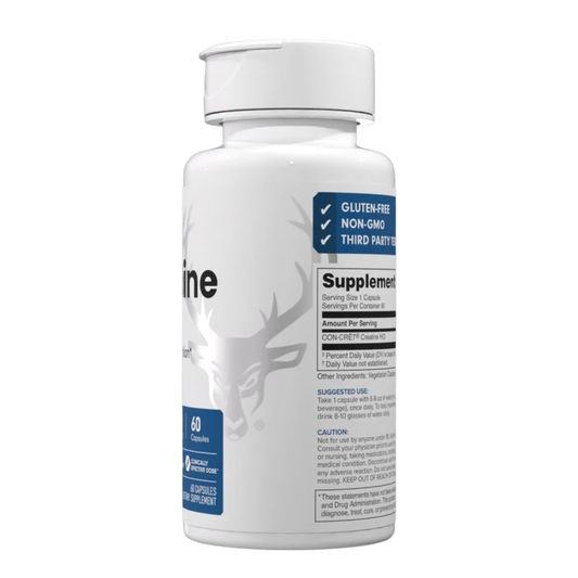 Bucked Up Creatine HCl Capsules 60 Servings Supplement Facts - CON-CRĒT Creatine HCl 750mg | Svpplements