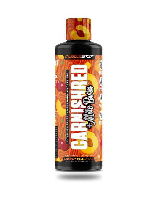 MuscleSport Carnishred Mito Burn Fat Burner Liquid 31 Servings Supplement Facts - L-Carnitine (Base) 2000mg | Svpplements