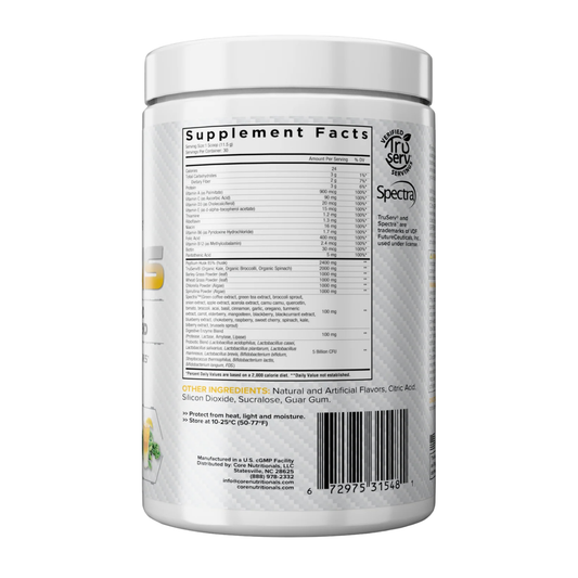 Core Nutritionals | N Greens | 21 Servings - [{'dose': '28g', 'name': 'Protein'}, {'dose': '11+g', 'name': | Svpplements