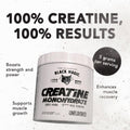 Black Magic Supply Black Magic | Creatine Monohydrate | 300g (60 serving) - Package Detail | Svpplements