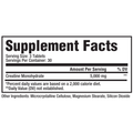 Metabolic Nutrition Creatine 5000 Tablets 30 Servings Supplement Facts - Creatine Monohydrate 5000mg | Svpplements