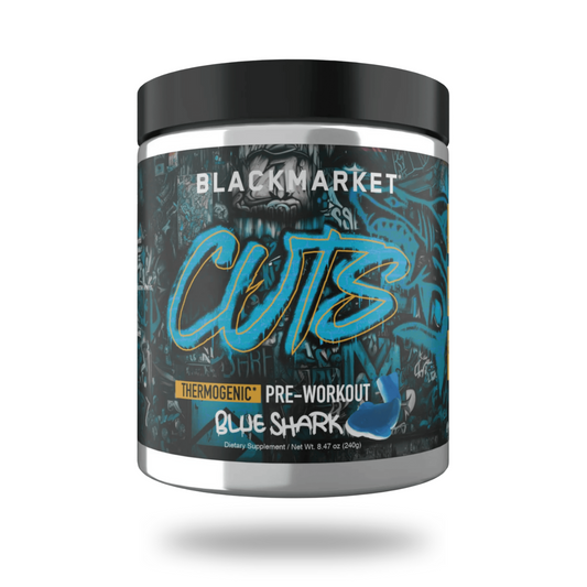 BlackMarket CUTS Thermogenic Pre-Workout Powder 30 Servings - Caffeine Anhydrous 300mg | Svpplements