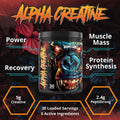 Dark Labs Alpha Creatine Powder 30 Servings Supplement Facts - Creatine Monohydrate 5000mg | Svpplements
