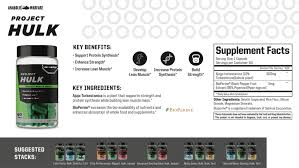 Project Hulk Muscle Support Capsules 30 Servings Supplement Facts - Ajuga turkestanica Whole Plant Extract | Svpplements