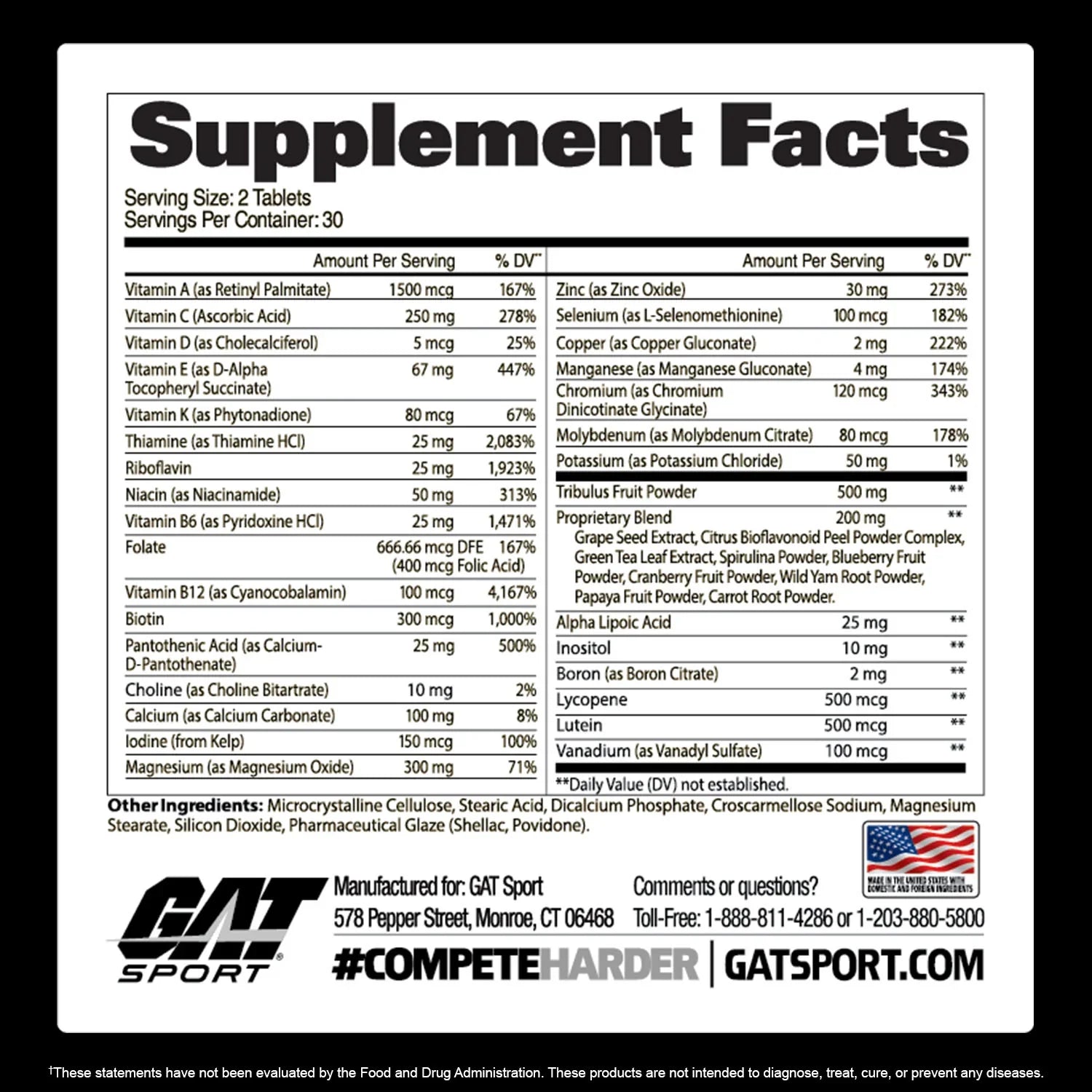 GAT Sport | Mens Multi + Test