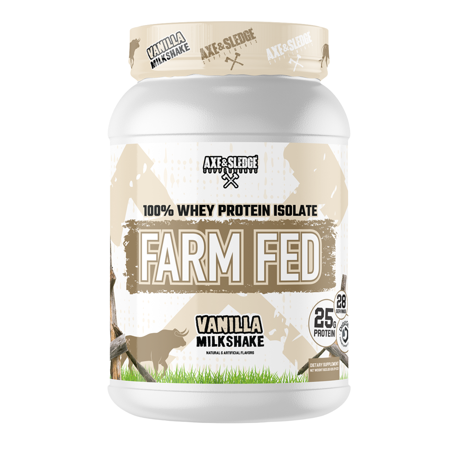 Axe & Sledge | Farm Fed Protein | 100% Whey Protein Isolate