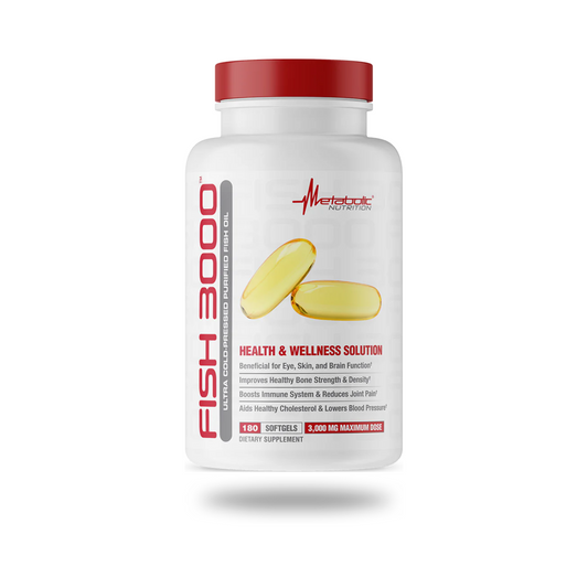 Metabolic Nutrition Fish 3000 Cod Liver Fish Oil Softgels 60 Servings - Cod Liver Fish Oil 3000 mg | Svpplements