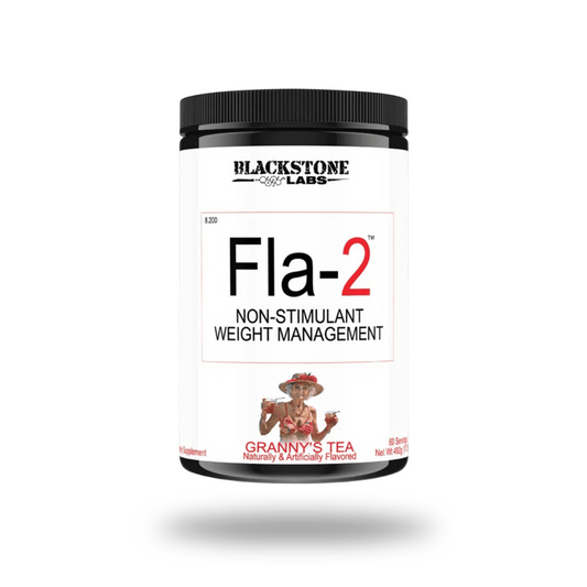 Blackstone Labs FLA-2 Stim-Free Fat Burner Capsules 60 Servings Supplement Facts - Calcium Pyruvate 4g | Svpplements